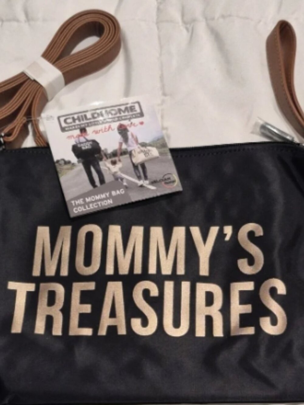 Black and Gold Mommy's Treasures Baby Bag